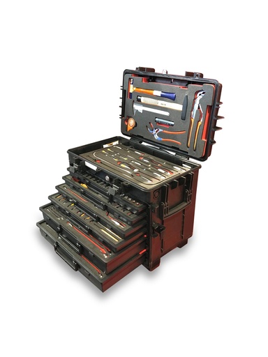 [RBI8000TDR] HELIBOX TROLLEY CASE WITH DRAWERS – IMPERIAL (SAE / STANDARD)/METRIC KIT – INCLUDES 236 TOOLS